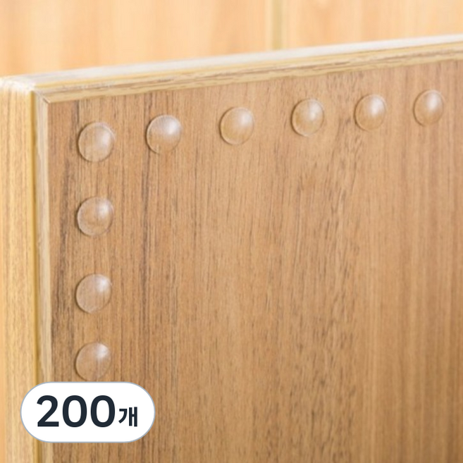 리빙홈디테일 3M 소음방지 스티커 문 충격완화 범폰 반구형, 투명, 200개