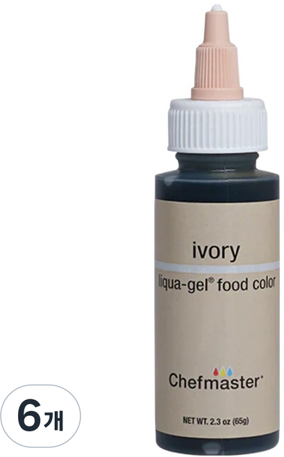 셰프마스터 리쿠아젤 식용색소 아이보리, 65g, 6개