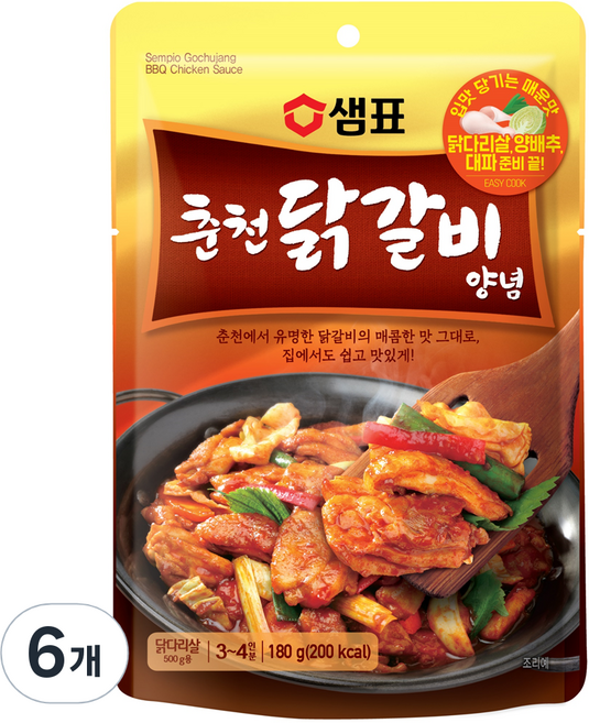 샘표 춘천닭갈비 양념소스, 180g, 6개