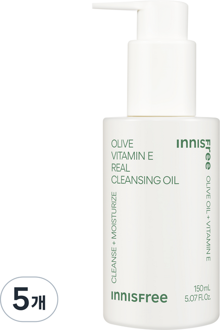 이니스프리 올리브 비타민 E 리얼 클렌징 오일, 150ml, 5개