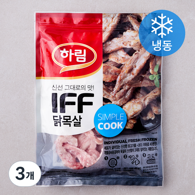 하림 IFF 닭목살 (냉동), 500g, 3개