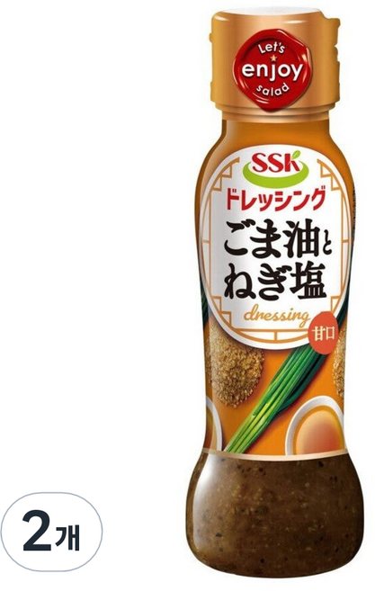 에스에스케이 참깨파 시오다레 소스, 2개, 160ml