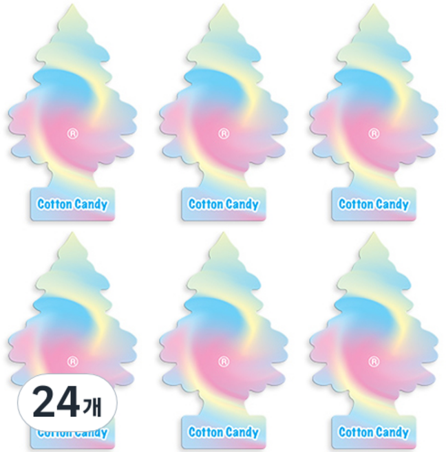 리틀트리 종이 방향제, 코튼캔디, 24개