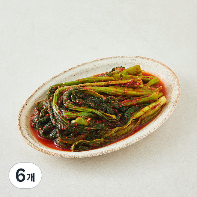 우리땅에놀던 여수돌산 갓김치, 1kg, 6개