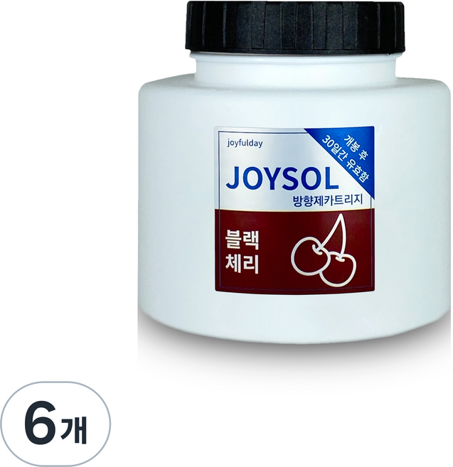 기분좋은날 방향제 카트리지 겔형 리필, 240g, 6개, 블랙체리