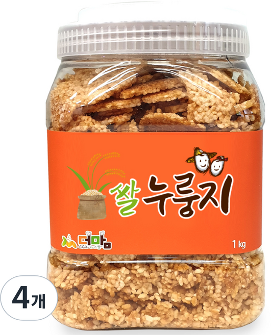 더맘 쌀 누룽지, 1kg, 4개