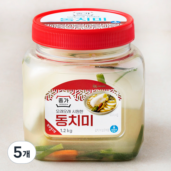 종가집 오래오래 시원한 동치미, 1.2kg, 5개