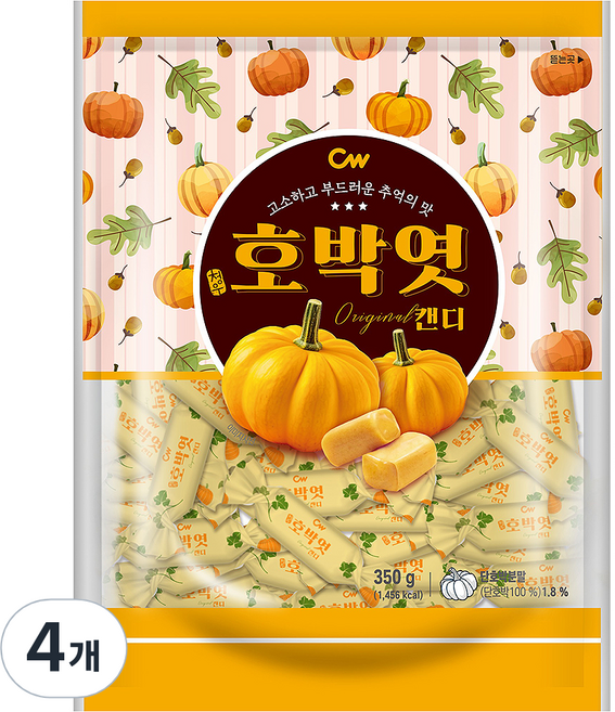 청우식품 호박엿캔디, 350g, 4개