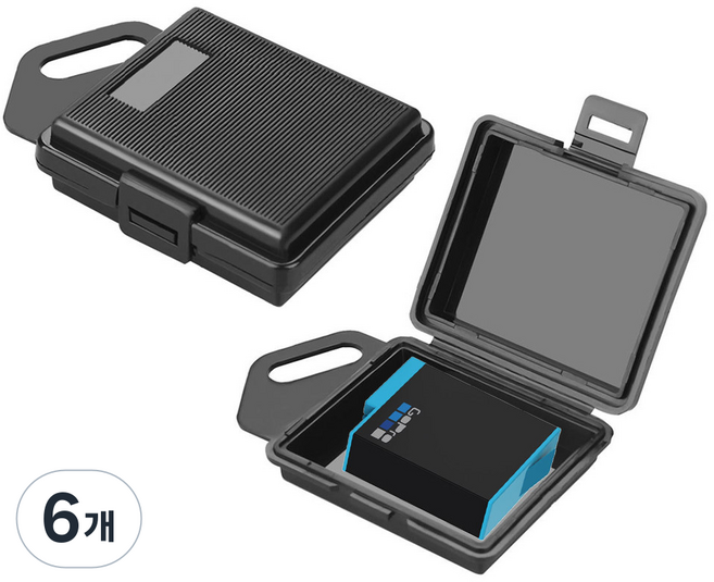 슈트 고프로 히어로 9 8 7 6 5 4 배터리 케이스 블랙, 6개