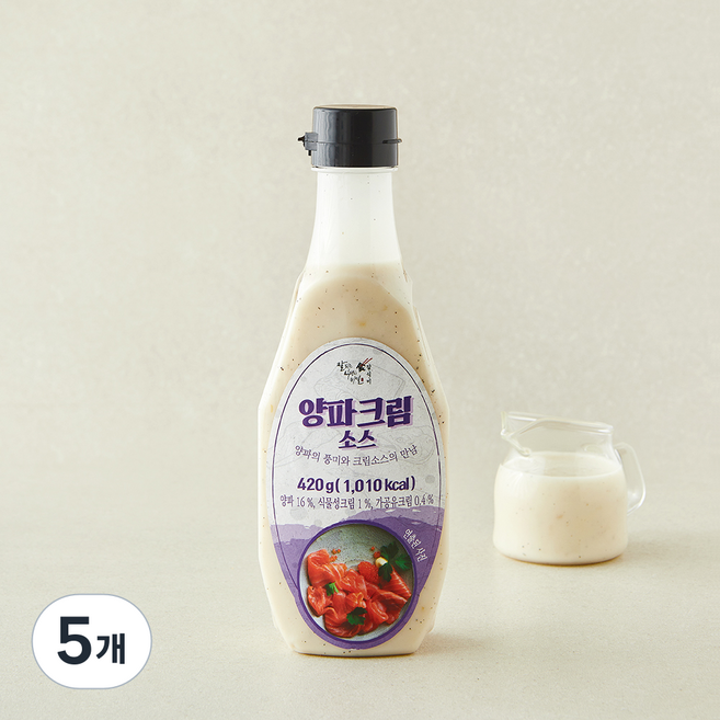 잘식비 양파크림 소스, 420g, 5개