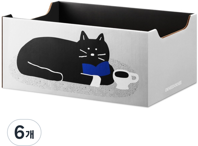 옥희독희 고양이 목이 편한 박스 스크래쳐, 티타임냥, 6개
