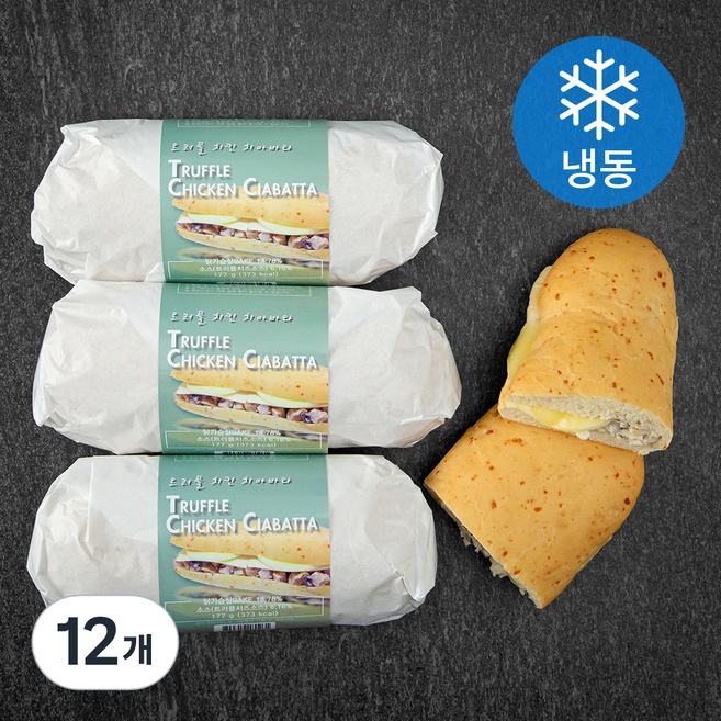트러플 치킨 치아바타 (냉동), 177g, 12개