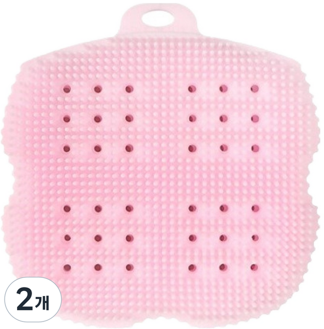헤오르 실리콘 세안 목욕 브러쉬, 핑크, 2개, 1개입