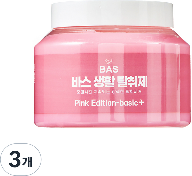 BAS 핑크 에디션 탈취제 본품, 350g, 3개