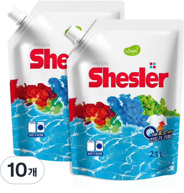 쉬슬러 액체세제 에이프릴 리필, 2.1L, 10개