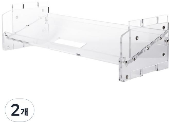 KSF 풀배열 5T 고강도 아크릴 키보드 진열대 추가 1단 다리 미포함, 투명, 2개