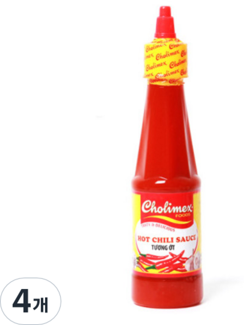 촐리맥스 핫칠리 소스, 4개, 250ml
