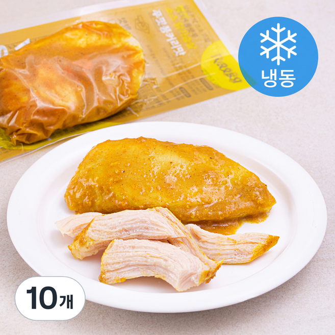 Rally 소스 닭가슴살 푸팟퐁커리맛 (냉동), 100g, 1개입, 10개