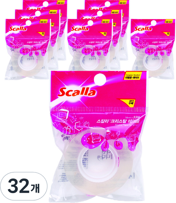 스칼라 크리스탈 테이프 리필, C1833R, 32개