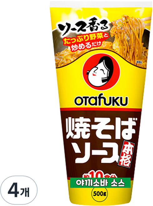 오타후쿠 야끼소바 소스, 500g, 4개