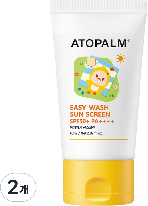 아토팜 이지 워시 선스크린 SPF50+ PA++++, 2개, 60ml