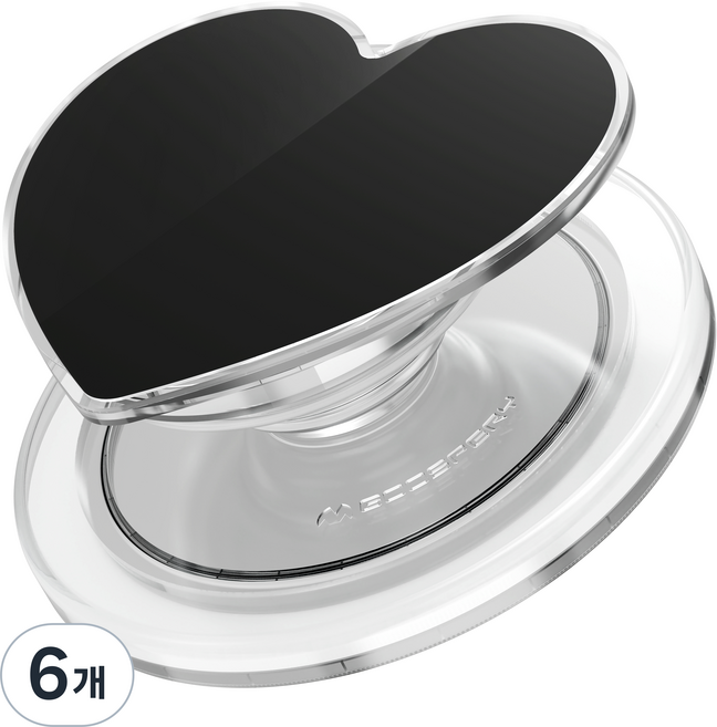 구스페리 하트 맥세이프 톡 휴대폰 거치대, 블랙, 6개