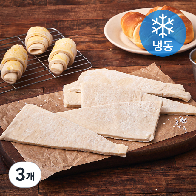 크럼 시오빵 삼각휴면반죽 에스 (냉동), 70g, 20개입, 3개