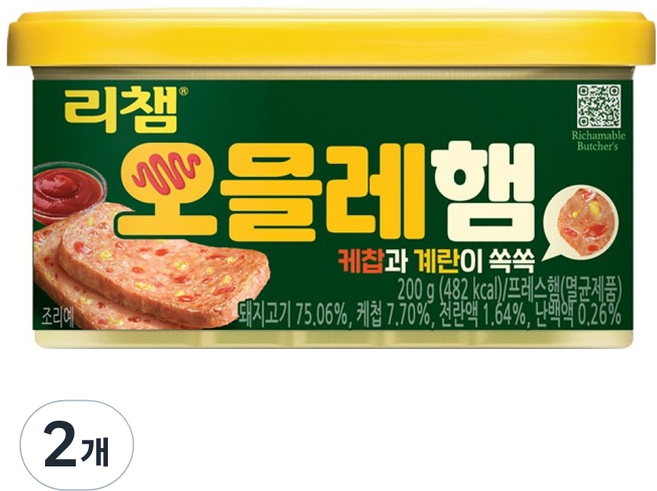 Richam 歐姆蛋火腿, 200g, 2個