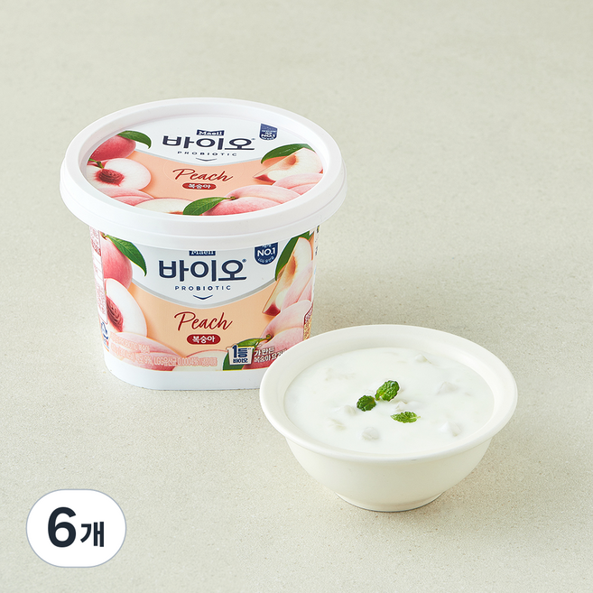 매일바이오 프로바이오틱스 복숭아 요거트, 400g, 6개