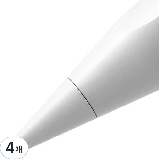 구스페리 애플펜슬 펜촉 무소음 소프트 팁스 샤프형, 화이트, 4개