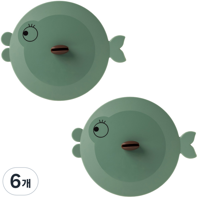 FLaiTO 矽膠魚形杯蓋, 卡其色, 6個