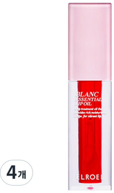 엘로엘 블랑 에센셜 립 오일, 4개, 라즈베리