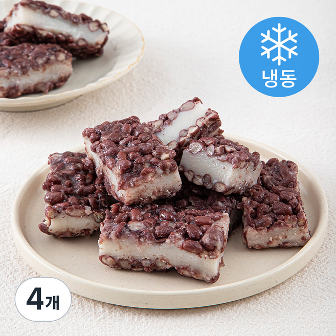 시루조아 통팥 찰떡 (냉동), 500g, 1개입, 4개