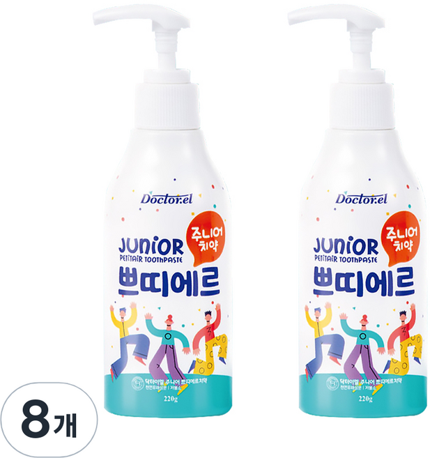 닥터이엘 유아용 쁘띠에르 펌핑 치약, 220g, 8개