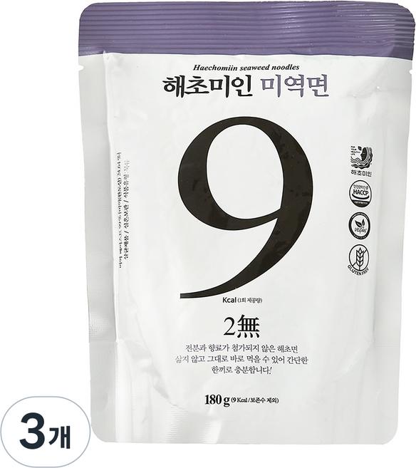 해초미인 미역면, 3개, 180g