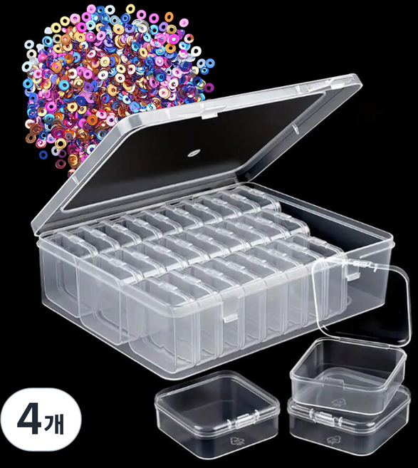 마켓플랜 다용도 스플릿 비즈 수납 정리함 케이스 30p, 4개