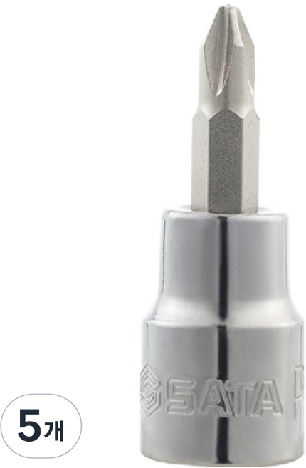 SATA 10mm 十字起子套筒#3 22303, 5個