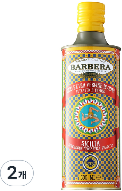 BARBERA 西西里特級初榨橄欖油, 2個, 500ml