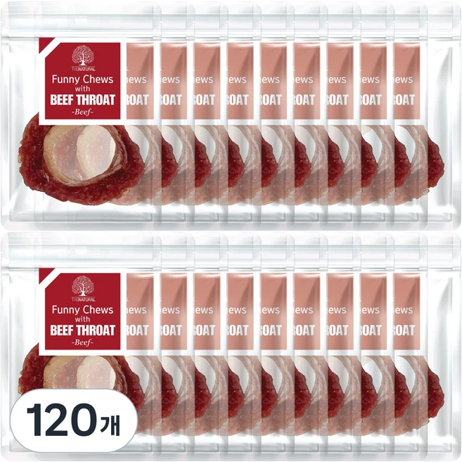 더내추럴 강아지 퍼니츄 소울대 링타입 S, 소고기맛, 13g, 120개 - 쿠팡