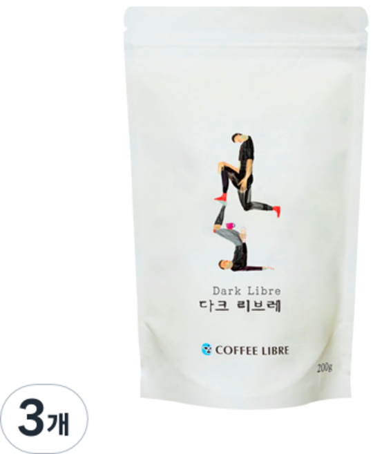 커피리브레 다크 리브레 블렌드 원두, 200g, 3개, 홀빈(분쇄안함)