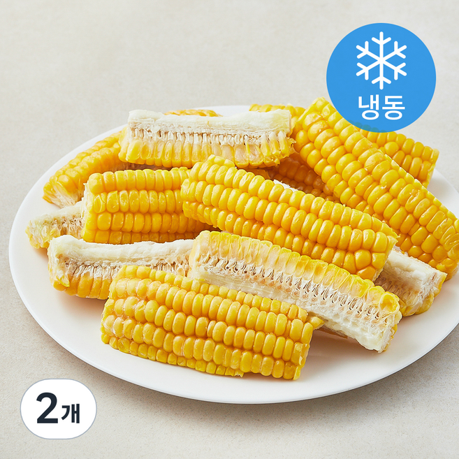 싱싱 옥수수립 (냉동), 1kg, 2개