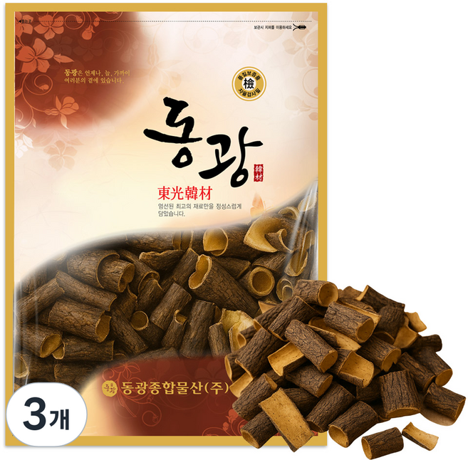 동광한방몰 국내산 오갈피 오가목나무 껍질, 100g, 3개
