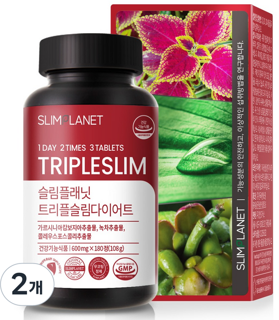 slimplanet Triple Slim 瘦身輔助食品 108g, 2個, 180錠