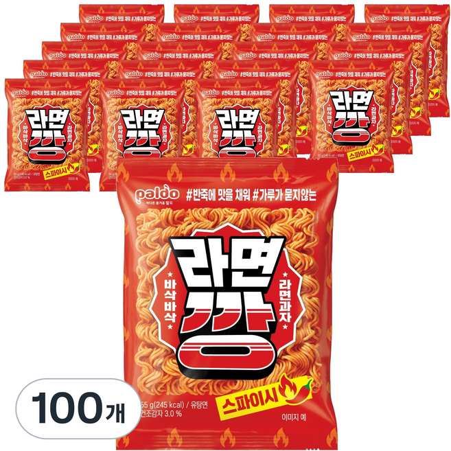 팔도 라면깡 스파이시, 55g, 100개