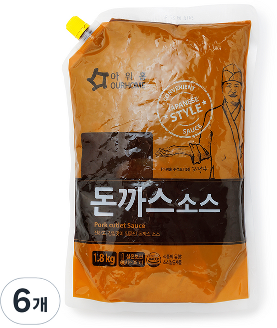 아워홈 돈까스소스, 1.8kg, 6개