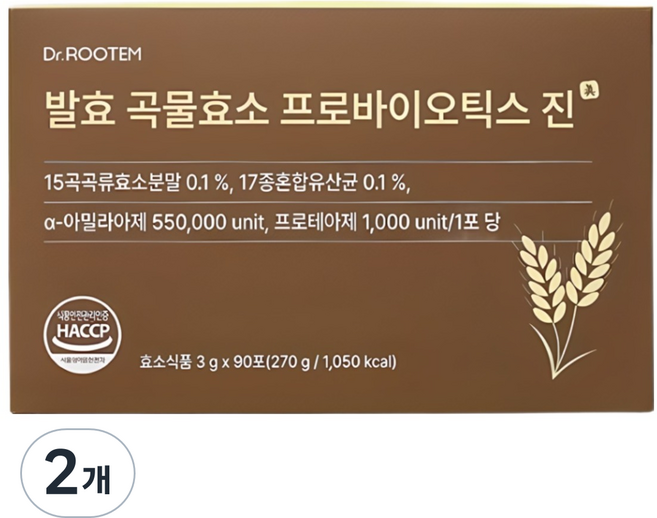 닥터루템 정품 발효 곡물효소 프로바이오틱스 진, 2개, 90회분