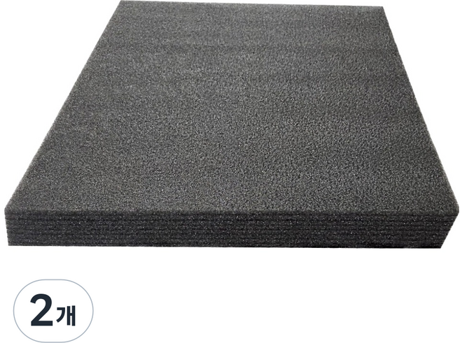 디와이엔텍 국내생산 두꺼운 발포지 에바폼 압축스폰지 PE폼 50 x 40 x 5 cm, 블랙, 2개