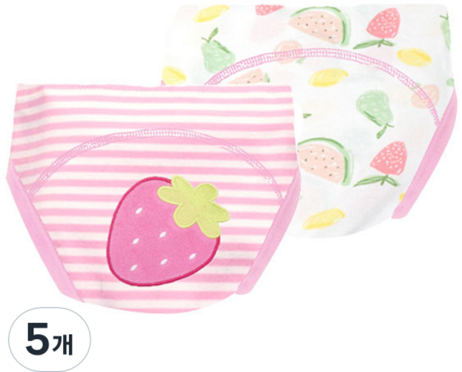 엠케이 배변 훈련 팬티 I딸기, 핑크, 5개