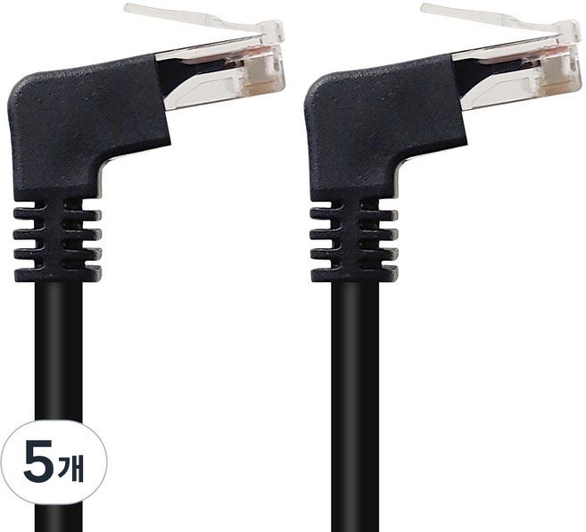 넥스트링크 UTP CAT.6 랜케이블 양방향 상향 꺾임, 5개, 10m