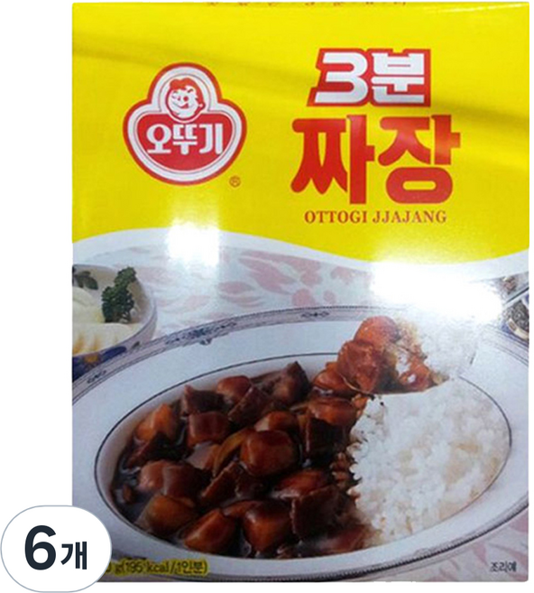 오뚜기3분 짜장, 200g, 6개